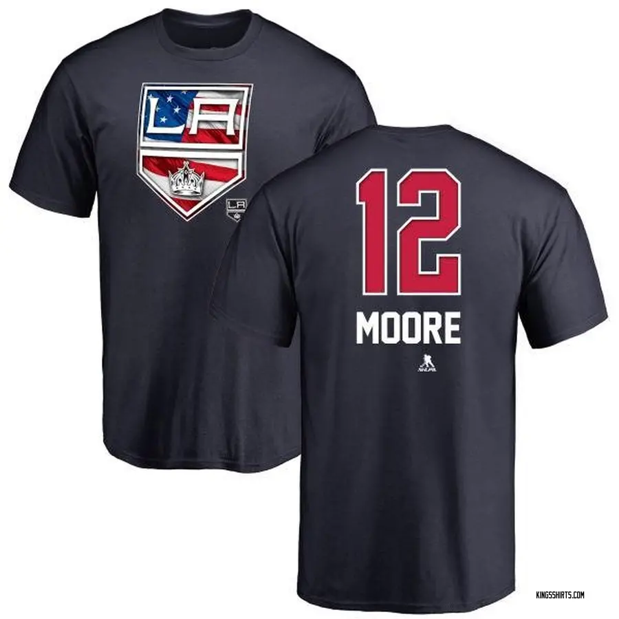 Men's Trevor Moore Los Angeles Kings Name and Number Banner Wave T